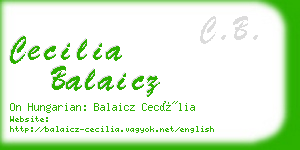 cecilia balaicz business card